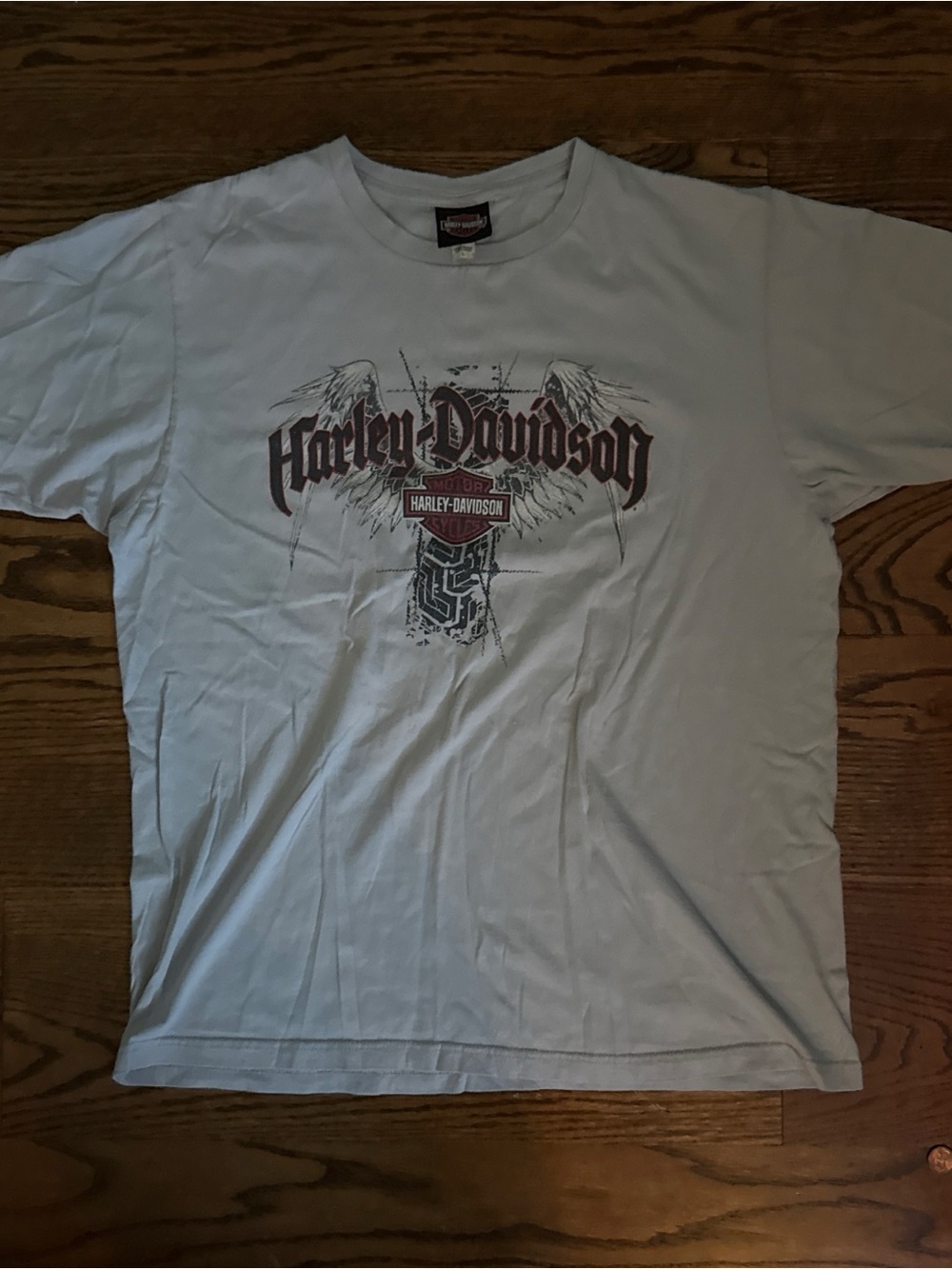 Vintage Harley-Davidson White Bald Eagle Marquette MI Graphic Tee